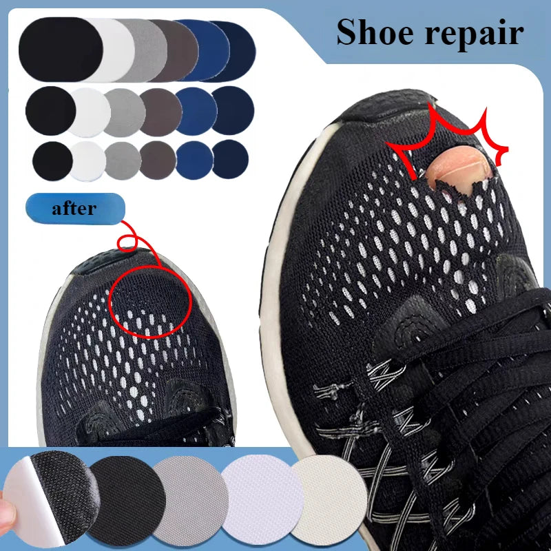 Lot de 6 Patchs de Réparation Auto-adhésifs pour Maille de Chaussures