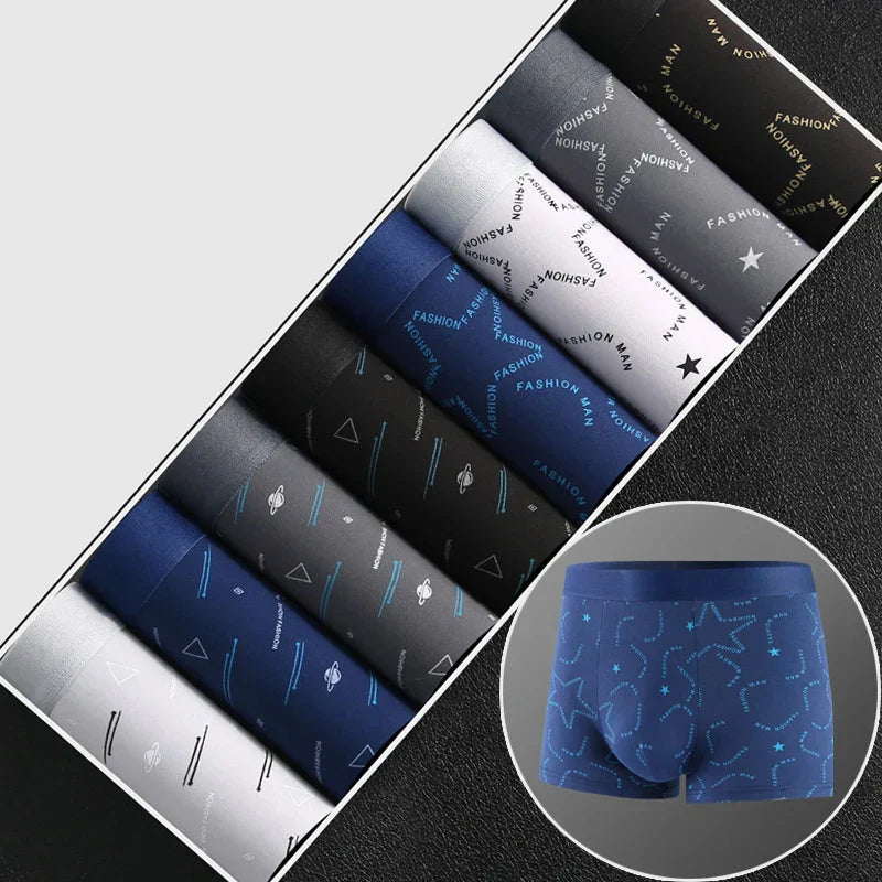 Pack de 8 bóxers estampados para hombre - Suaves y cómodos