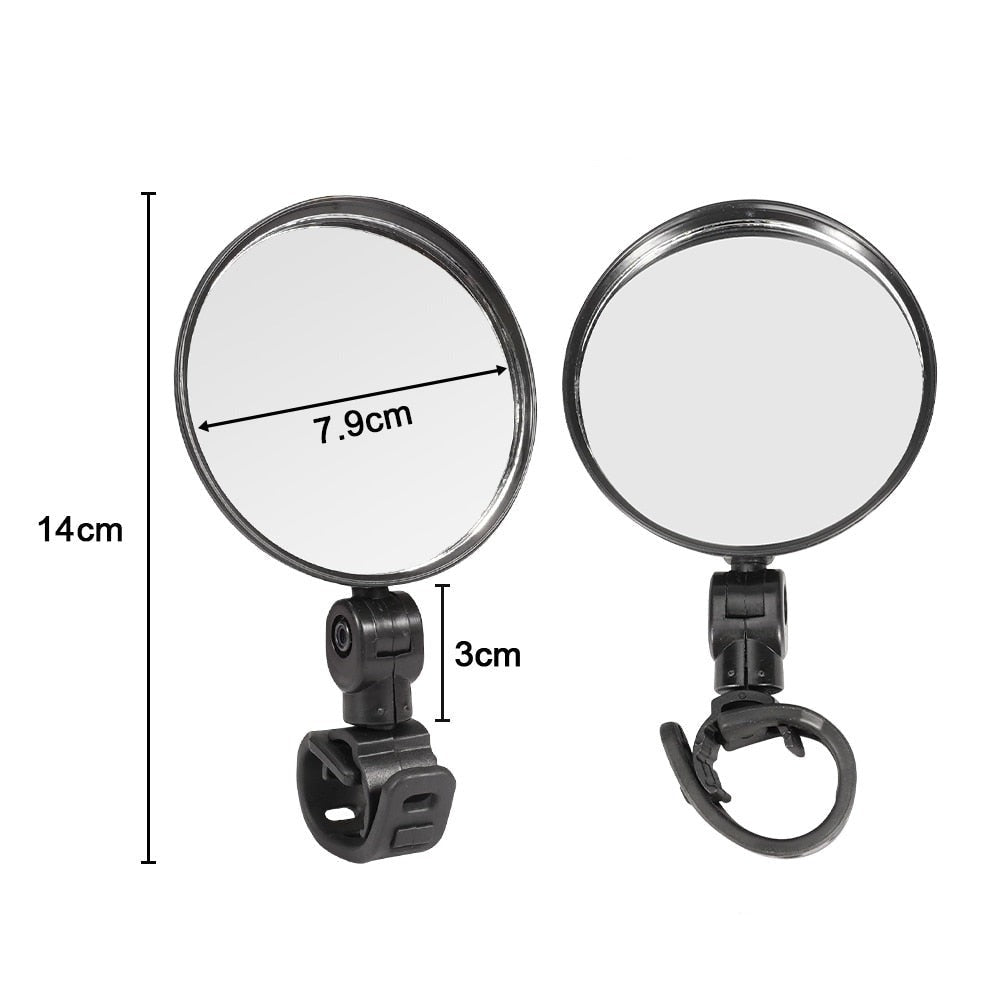 2x Bicycle rearview mirror