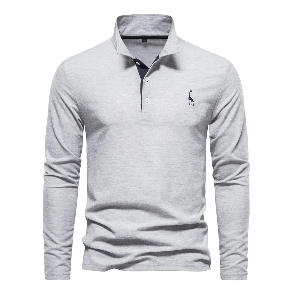 Long-Sleeved Golf Polo Shirt