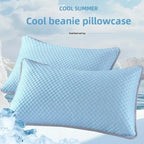Taie d’Oreiller Rafraîchissante 48 × 74 cm – Housse Effet Soie Glacée Lavable pour l’Été (Sans Oreiller)