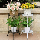 Étagère Métal 2 Niveaux pour Plantes Intérieur/Extérieur