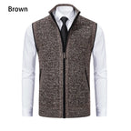 Gilet sans manches à maille col cheminé Homme