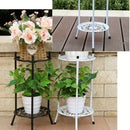 Étagère Métal 2 Niveaux pour Plantes Intérieur/Extérieur