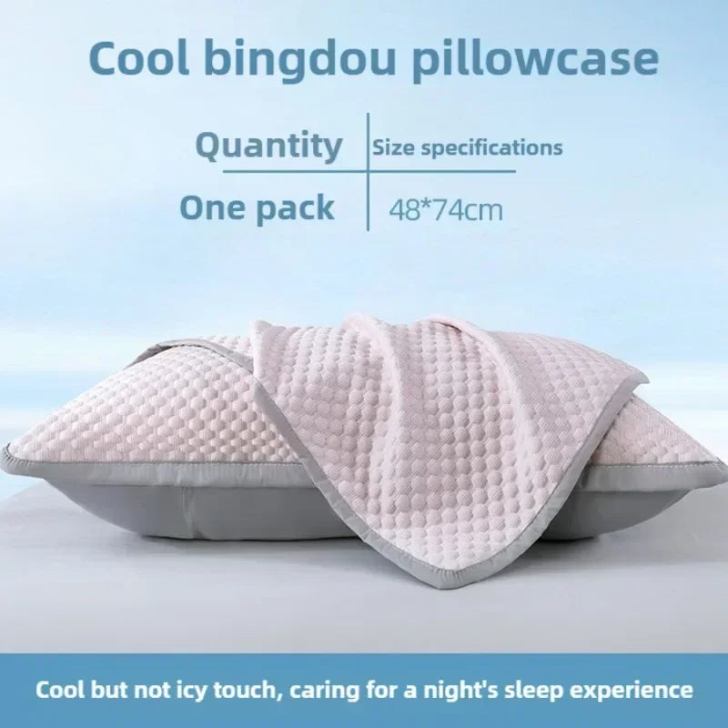 Funda de Almohada Refrescante 48 × 74 cm – Funda Lavable con Efecto Seda Helada para Verano (Sin Almohada)