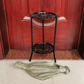 Étagère Métal 2 Niveaux pour Plantes Intérieur/Extérieur