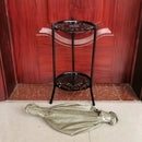 Étagère Métal 2 Niveaux pour Plantes Intérieur/Extérieur