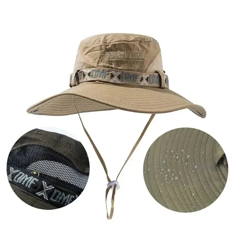 Chapeau d'Été à Large Bord et maille - Protection UV