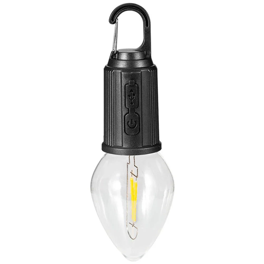 2x Lampe de camping LED portable avec crochet - Chargement USB + 1 OFFERTE