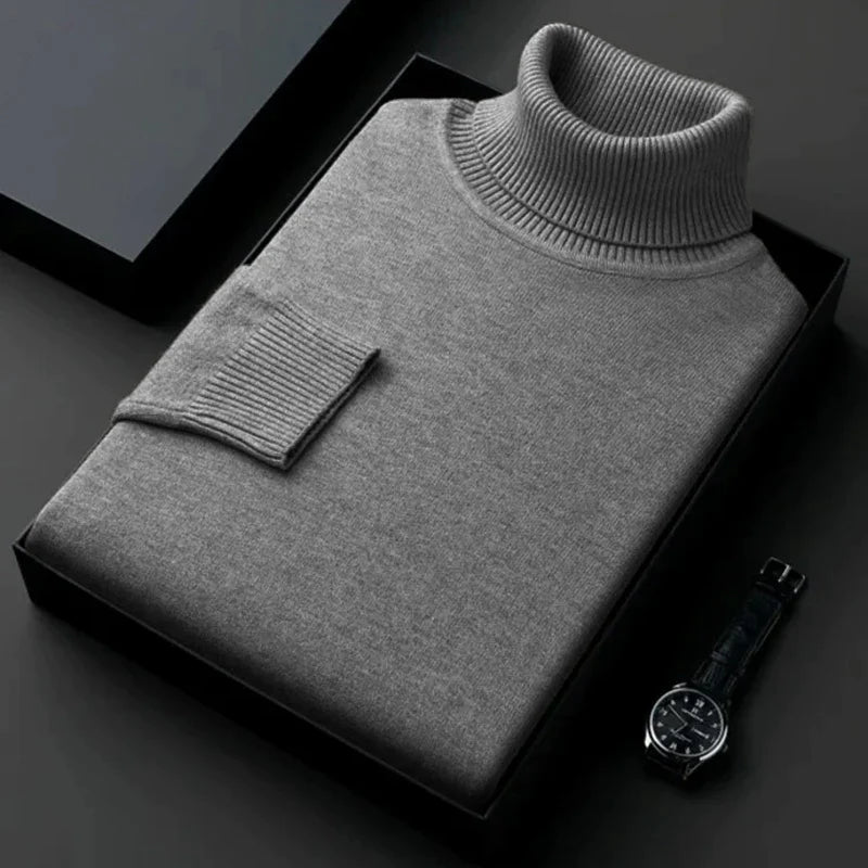 Pull à col roulé vintage pour hommes