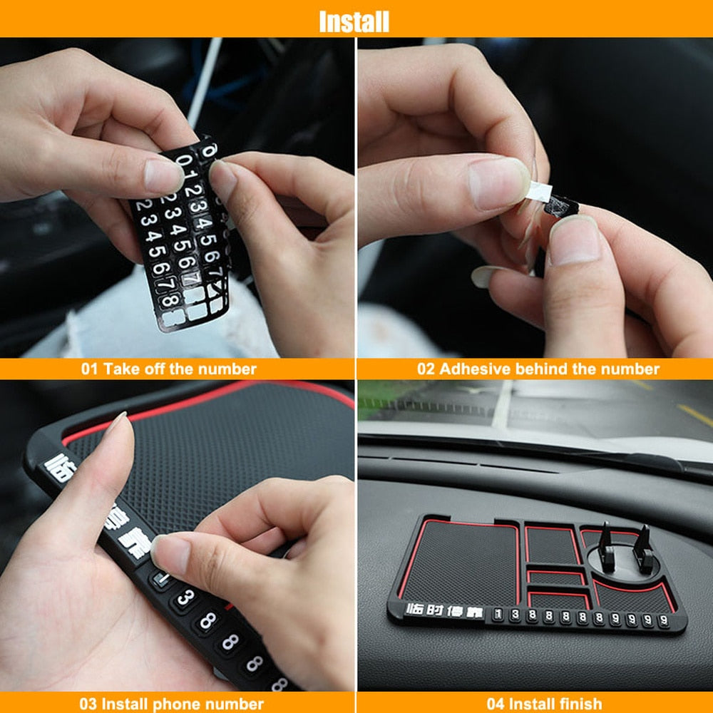 Tapis antidérapant support de téléphone pour voiture