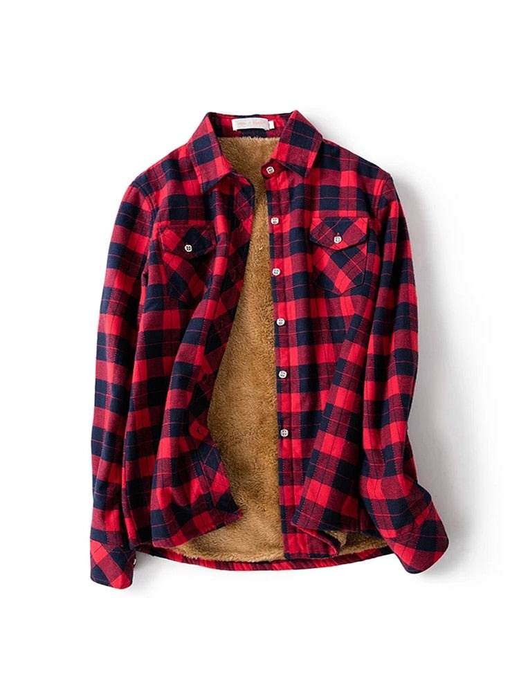 Chemise intérieur polaire à carreaux