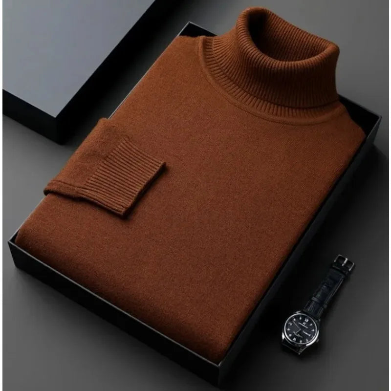 Pull à col roulé vintage pour hommes
