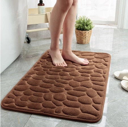 Alfombrilla de baño de adoquines ultra absorbente