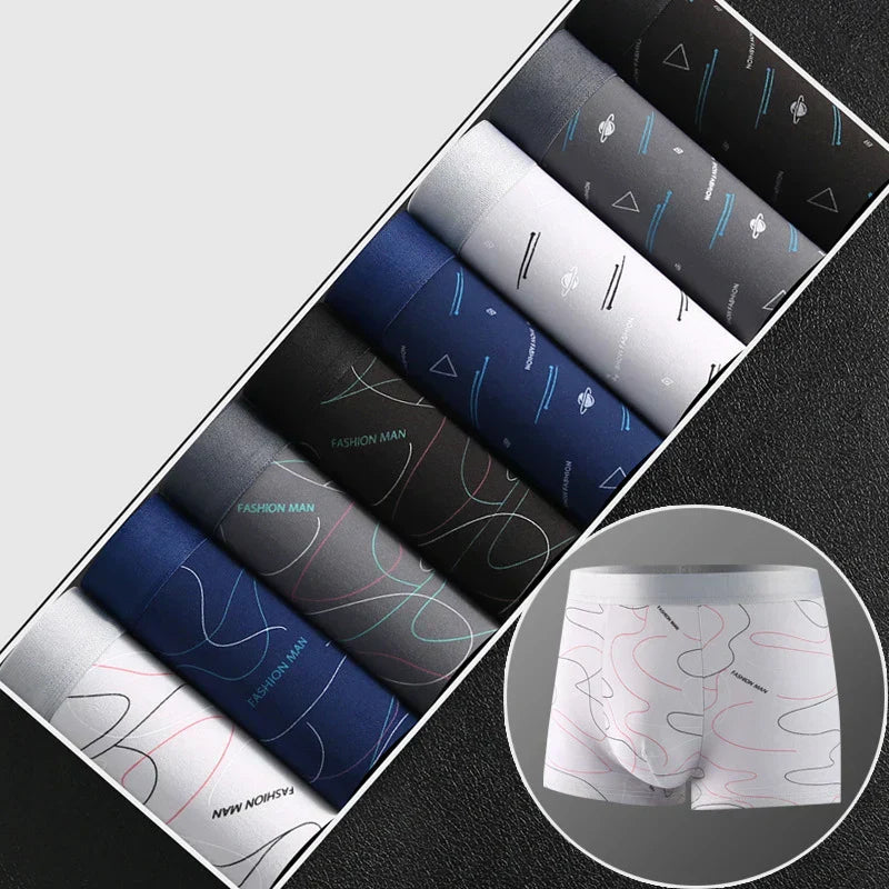 Pack de 8 bóxers estampados para hombre - Suaves y cómodos