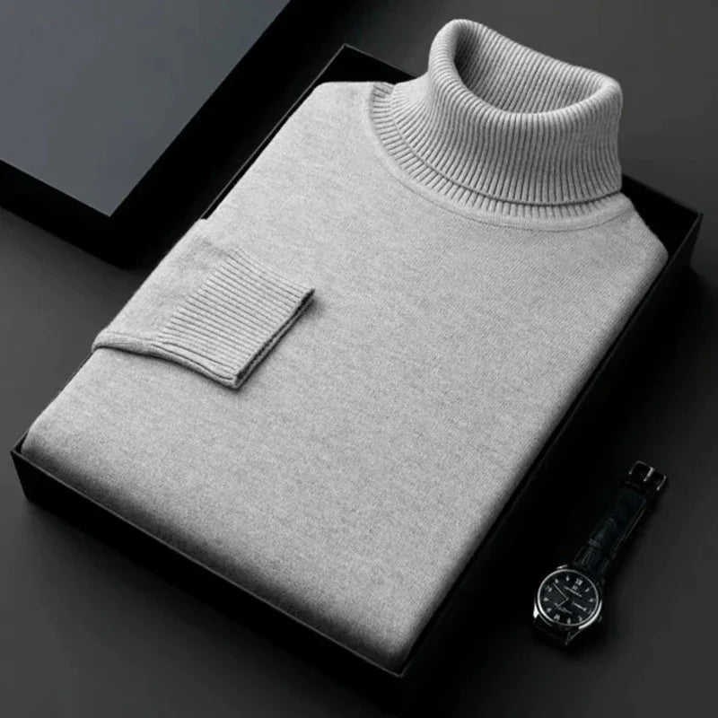 Pull à col roulé vintage pour hommes