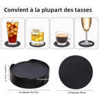 Lot de 6 Sous-Verres en Silicone 10 cm – Antidérapants & Réutilisables – Pour Verres, Tasses & Desserts