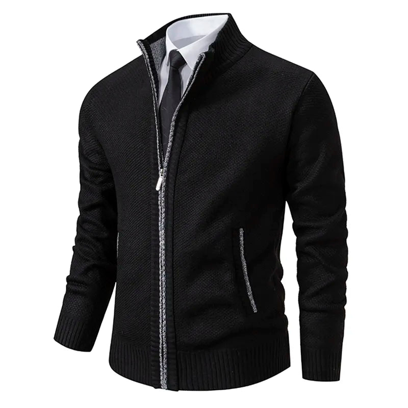 Chaleco elegante con cierre de cremallera y doble bolsillo para hombre
