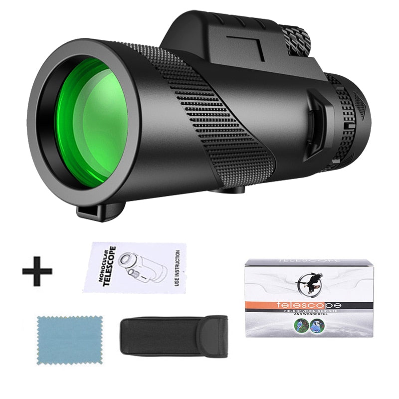 Potente telescopio monocular 80x100 HD