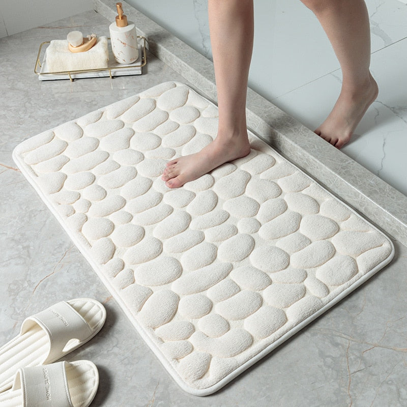 Alfombrilla de baño de adoquines ultra absorbente