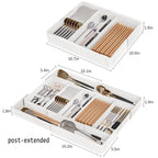 Organisateur de Tiroir Extensible avec Compartiments pour Cuisine