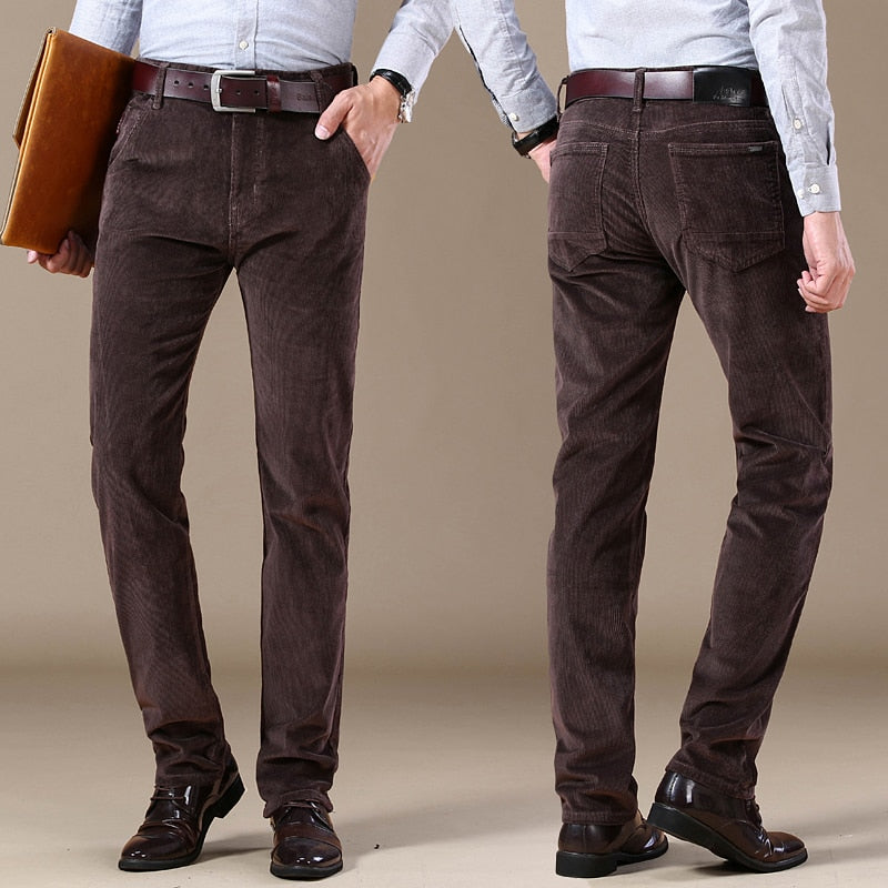 Pantalon en velours côtelé épais pour homme