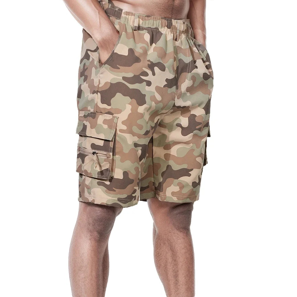 Pantalones Cortos Cargo de Hombre Multi-Bolsillos – Cintura Elástica	ENLACE	ENLACE	9,02 €