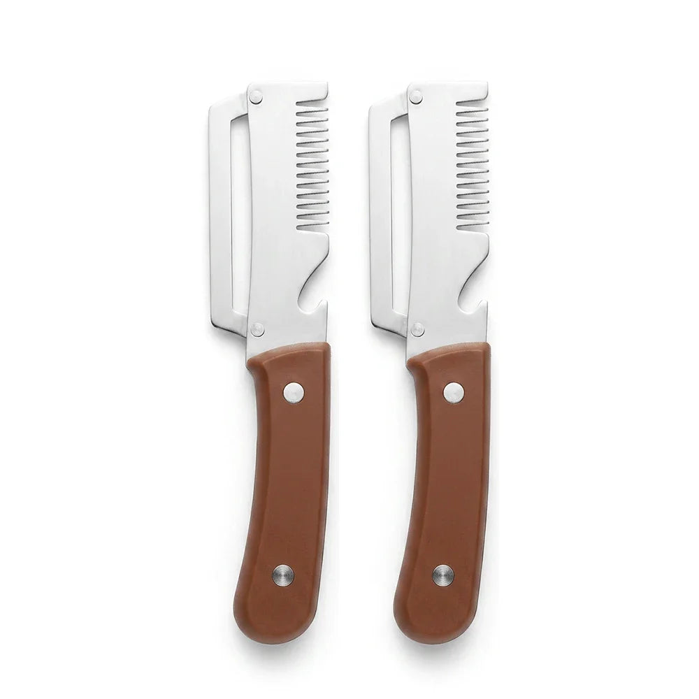 Éplucheur de Cuisine 3-en-1 en Acier Inoxydable avec Manche en Bois – Éplucheur, Râpe & Décapsuleur – 1 Acheté = 1 Offert