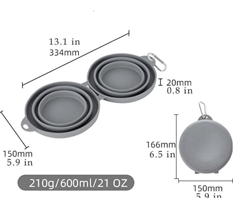Gamelle Double de Voyage Pliable