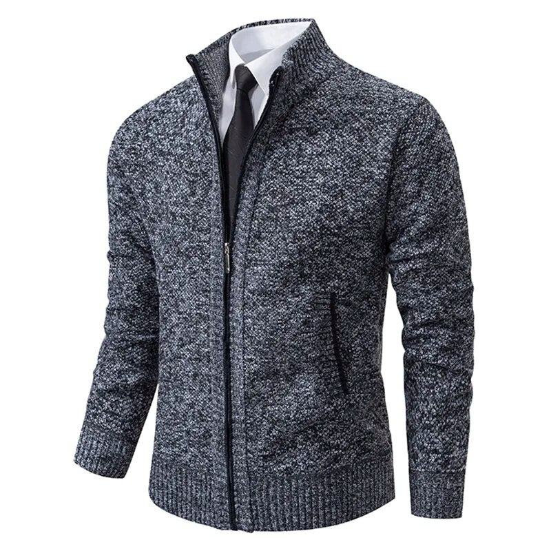 Chaleco elegante con cierre de cremallera y doble bolsillo para hombre