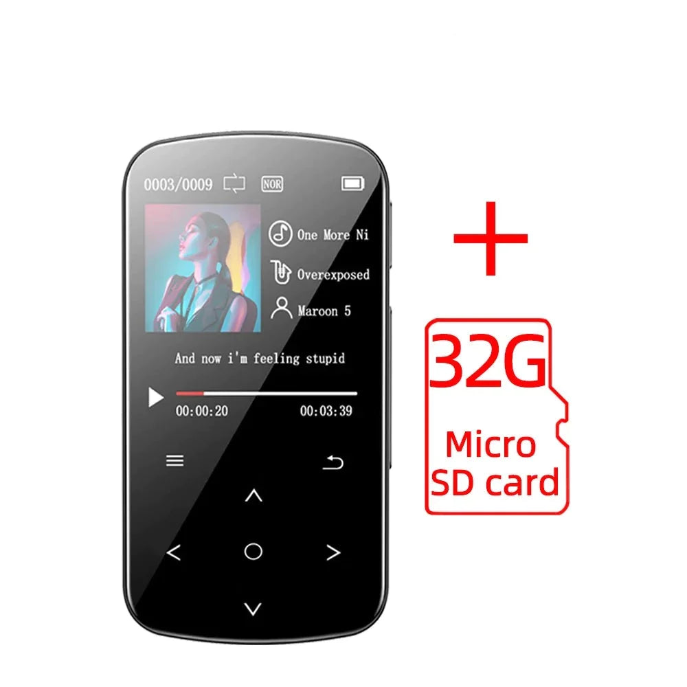 Mini reproductor de MP3 multifunción - Radio FM, grabadora de voz, podómetro + tarjeta SD + auriculares