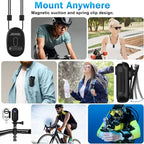 Mini Caméra Sport Full HD WiFi – Caméra d’Action pour Casque, Moto et Guidon avec Batterie Intégrée