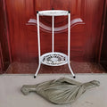 Étagère Métal 2 Niveaux pour Plantes Intérieur/Extérieur