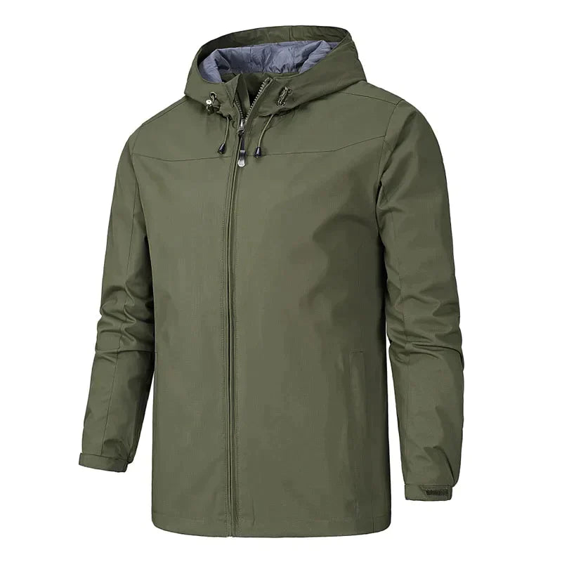 Chaqueta impermeable con capucha para hombre