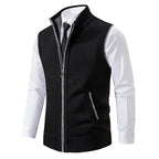 Gilet sans manches à maille col cheminé Homme