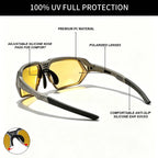 Lunettes de Conduite de Nuit Polarisées Anti-Éblouissement – Protection UV400, Branches Antidérapantes + Étui OFFERT