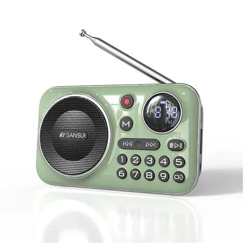 Mini Radio FM Vintage 4 en 1 con función de grabación - Bluetooth + Lector USB y Tarjeta SD