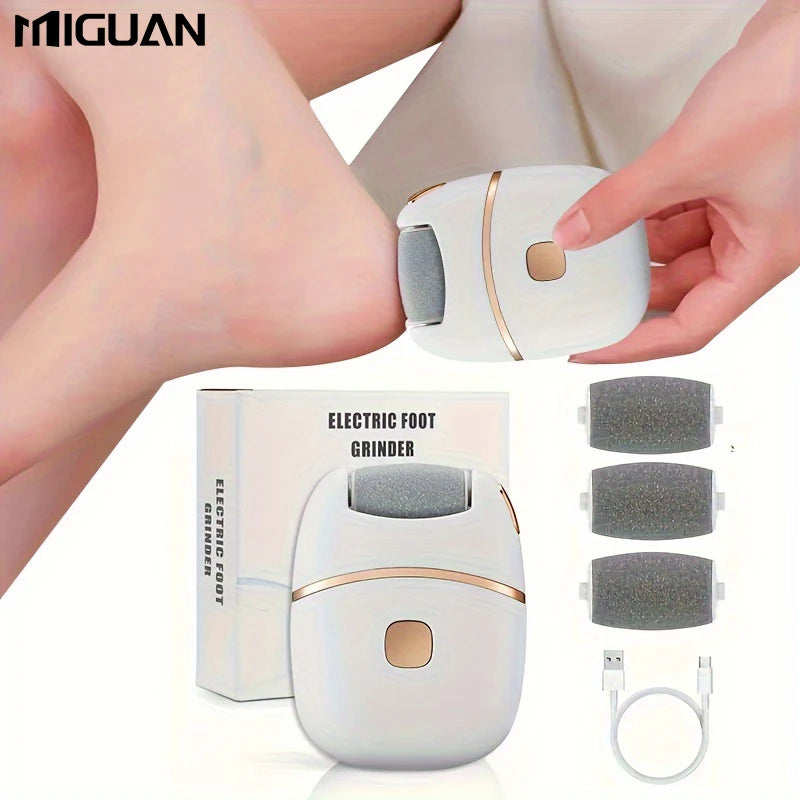 Râpe Électrique Rechargeable avec éclairage LED pour Pieds Doux