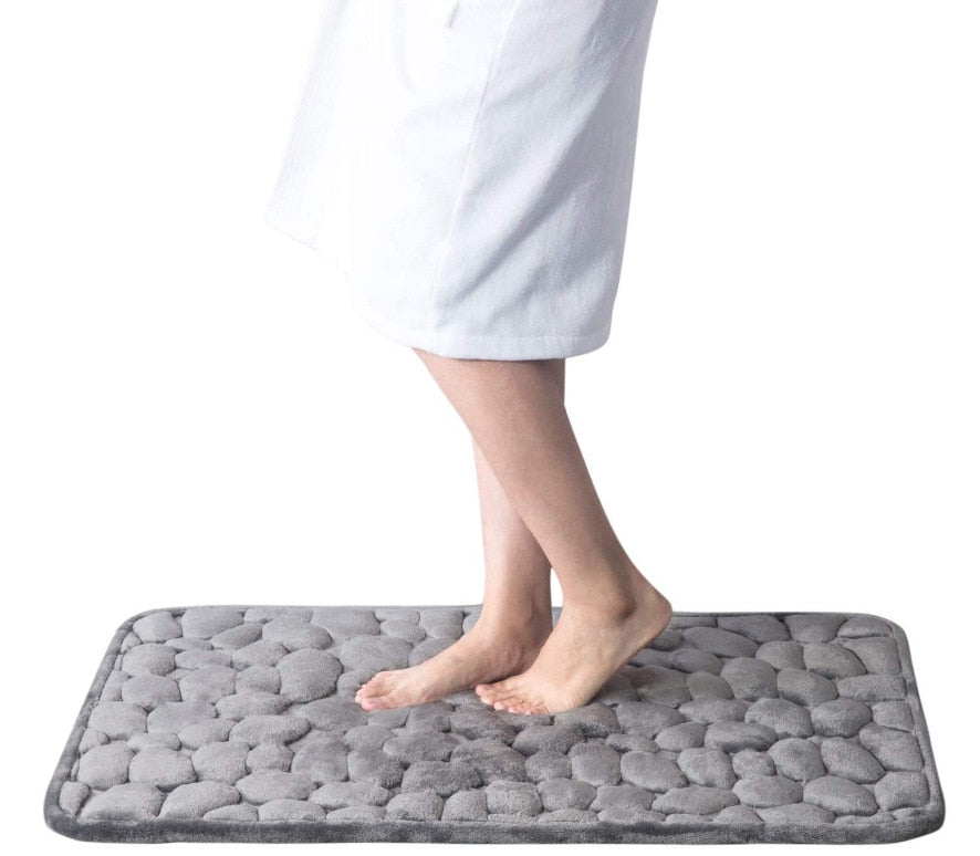 Alfombrilla de baño de adoquines ultra absorbente
