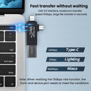 Connecteur USB 3 en 1 universel - USB, Iphone, Android, PC, Tablette