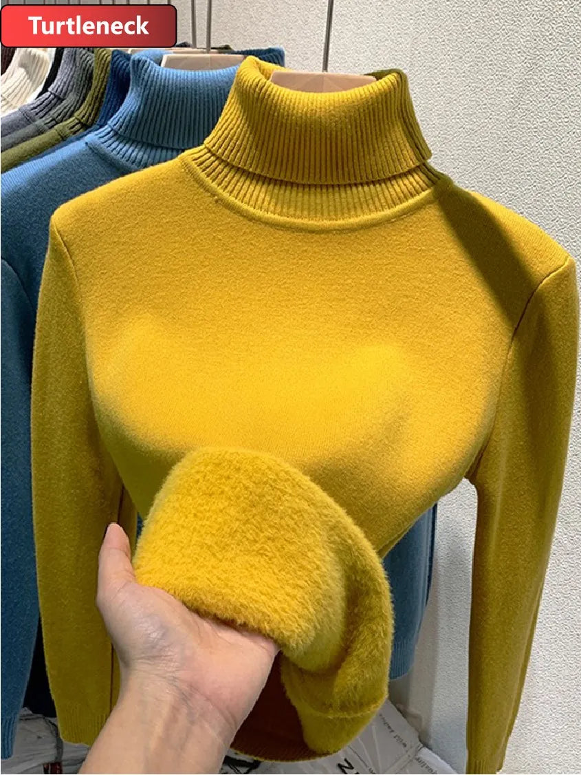 Jersey Slim Cuello Cisne - Interior de Felpa Suave
