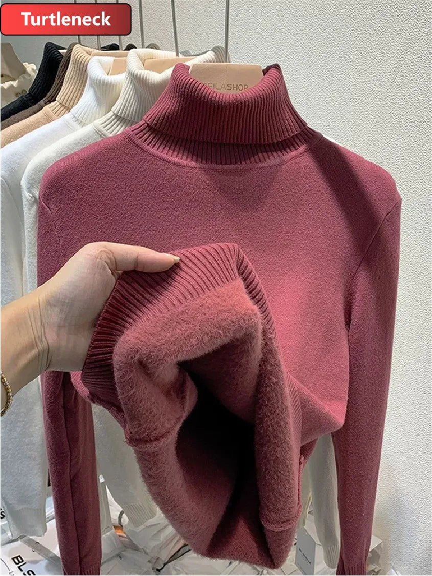 Jersey Slim Cuello Cisne - Interior de Felpa Suave