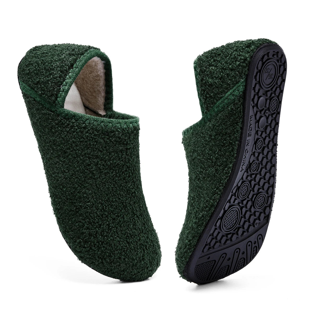 Pantuflas cálidas de algodón antideslizantes para invierno
