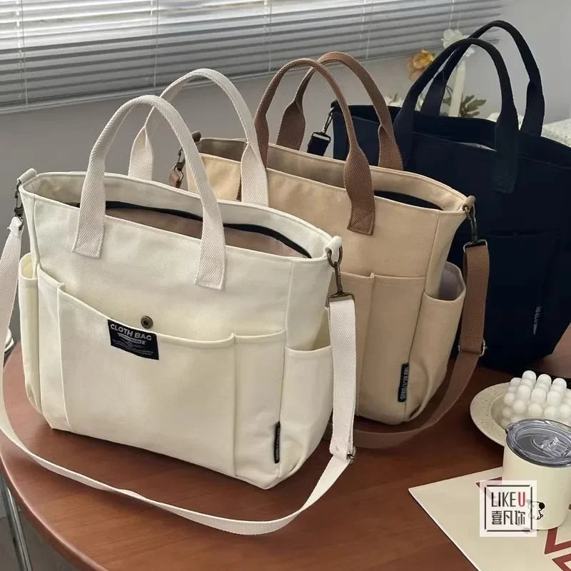 Sac Cabas en Toile Grande Capacité – Multi-Poches Pratiques