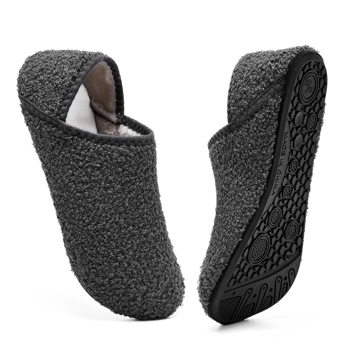 Pantuflas cálidas de algodón antideslizantes para invierno