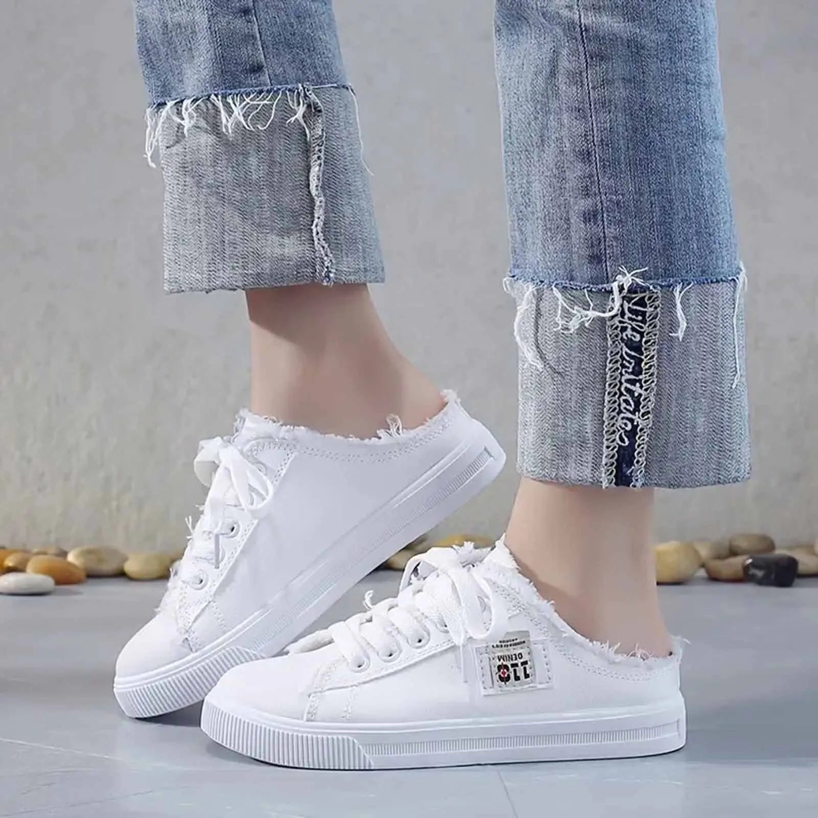 Basket Slip-on en Toile Légère - Femme