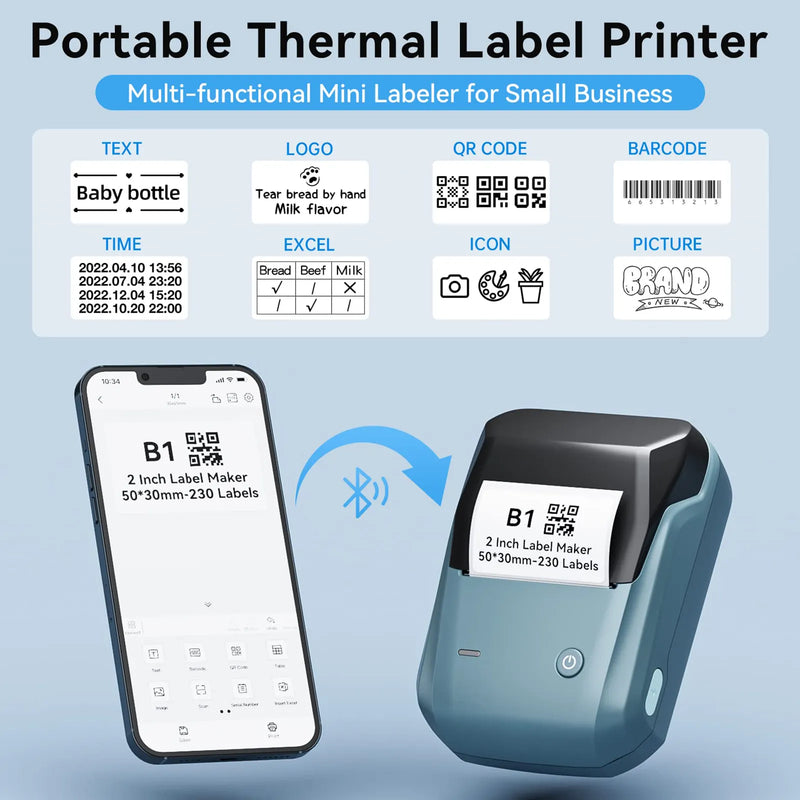 Mini imprimante d'étiquettes portable NiimBOT