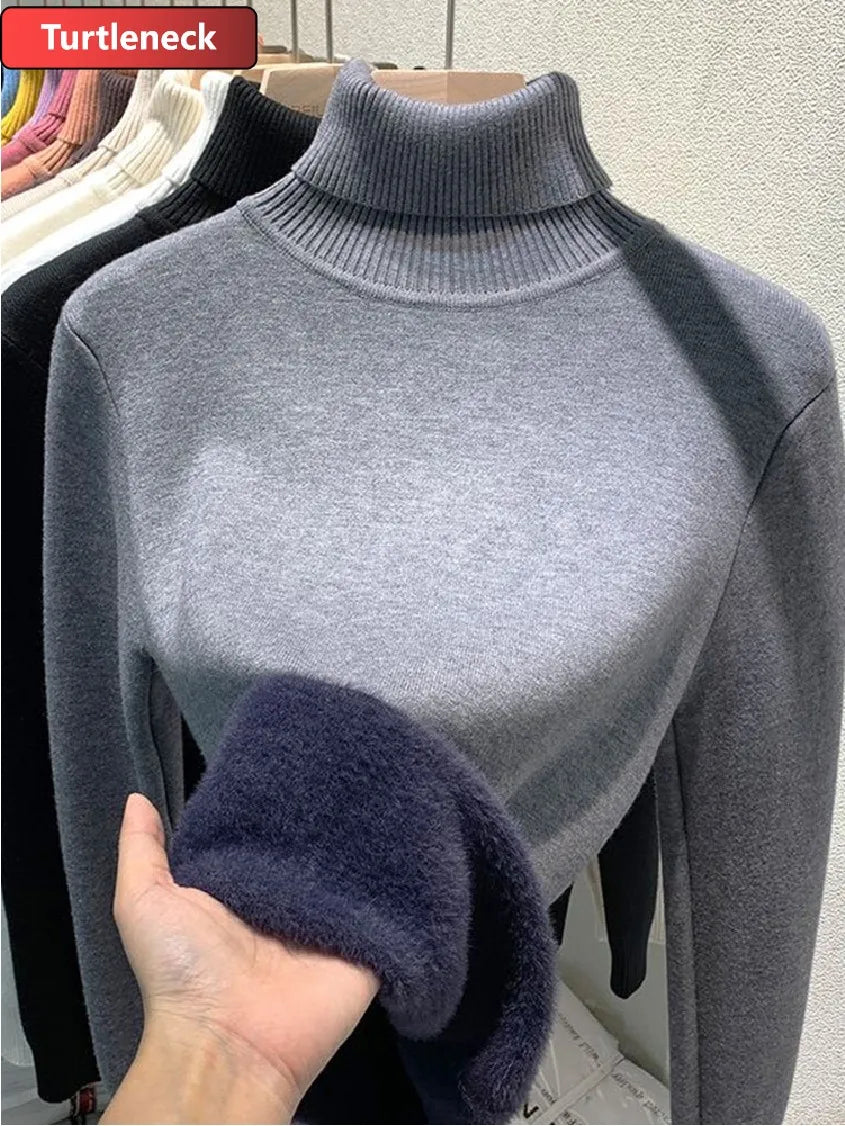 Jersey Slim Cuello Cisne - Interior de Felpa Suave
