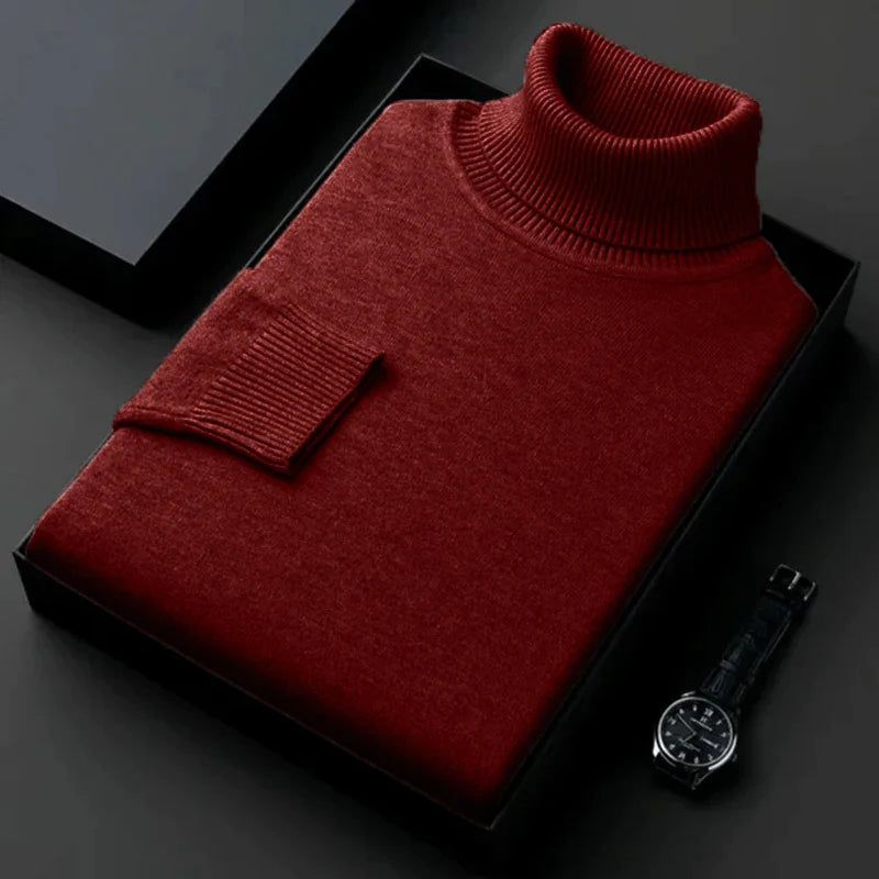 Pull à col roulé vintage pour hommes