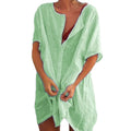 Robe de Plage en Lin et Coton